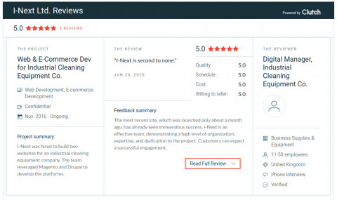 A 5* Clutch Review for Cleaning Equipment E-commerce